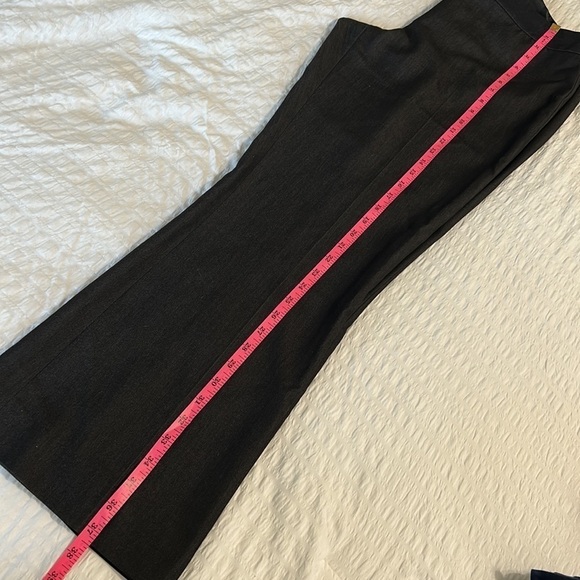Tahari Womens Wide Leg High Waisted Trousers Charcoal Gray Career Pants Size 10 - Picture 12 of 15